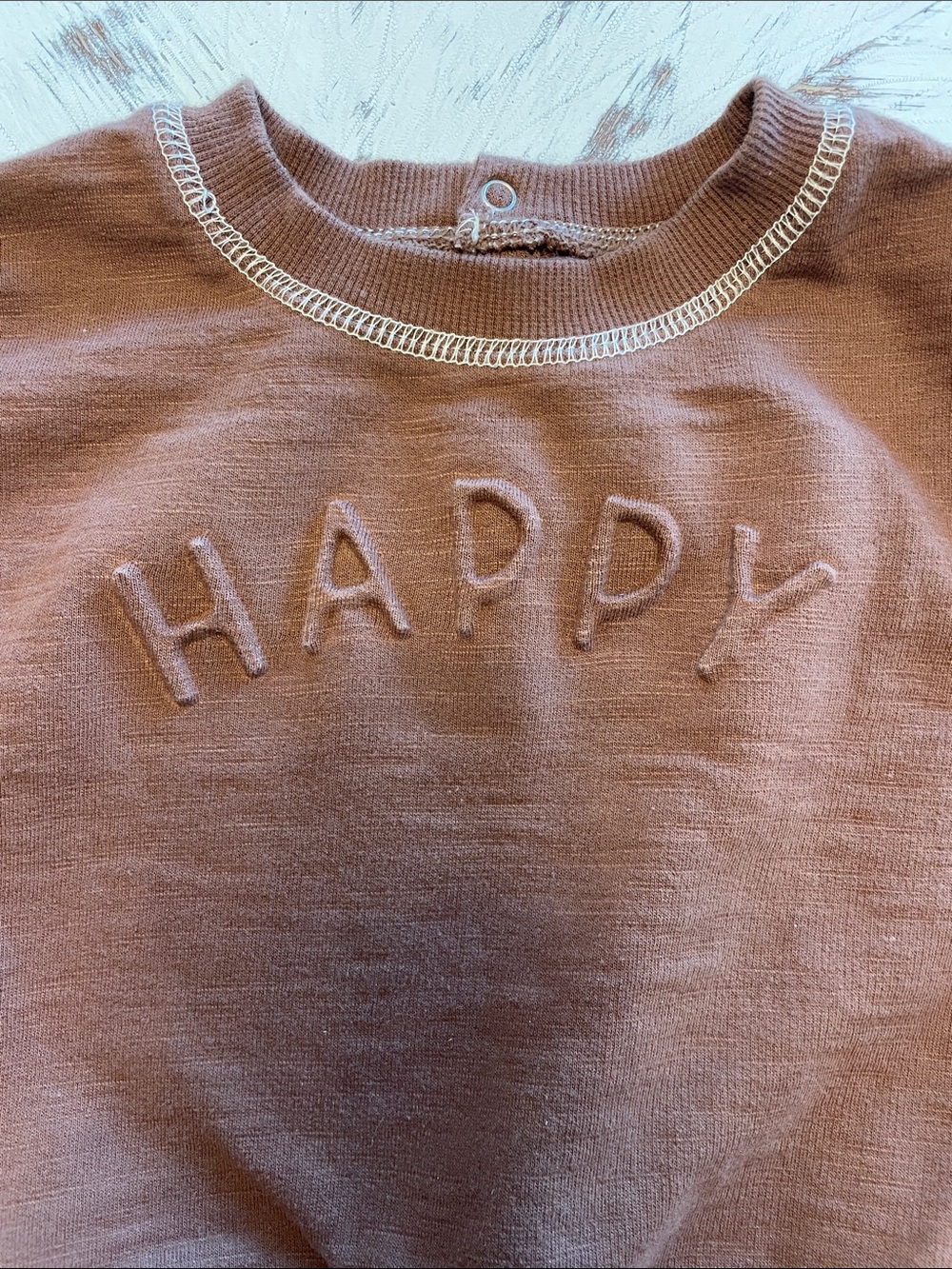 Brown Crewneck Sweatshirt 3-6 mo. - Picture 2 of 5